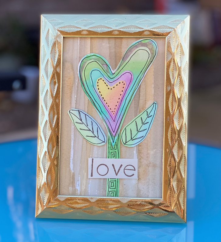 DIY LOVE Wall Art: Watercolor Layered Heart